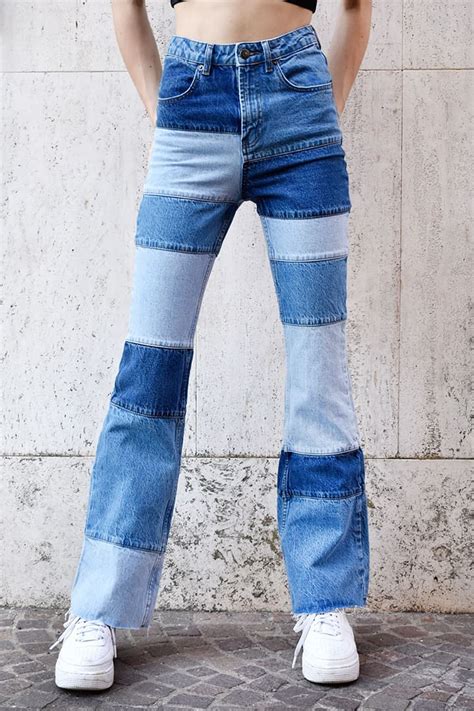 Patchwork denim jeans in Multicolor for Women